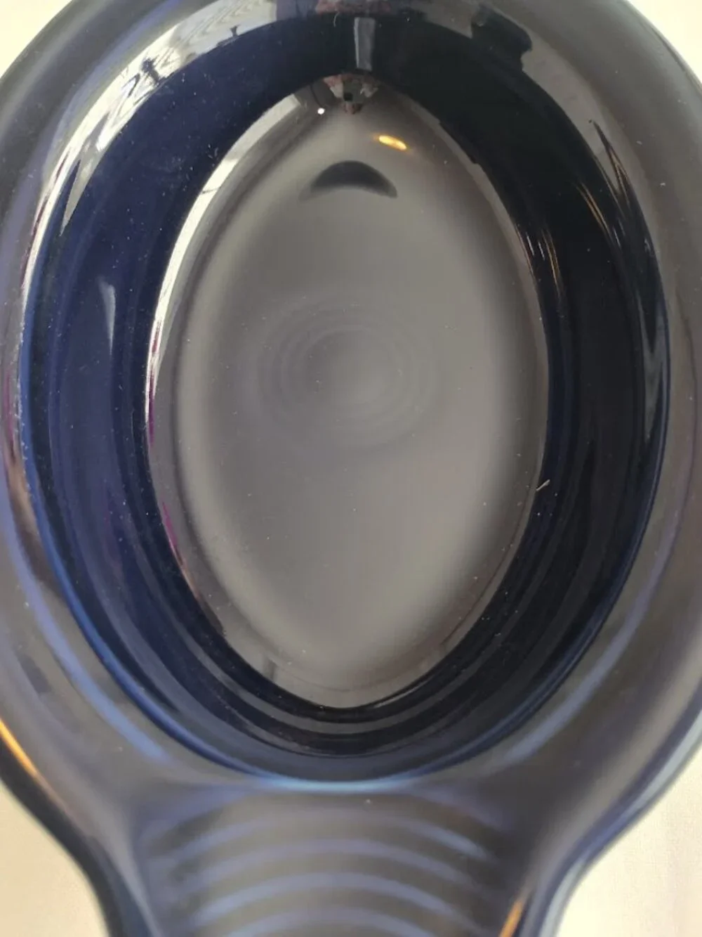 Vintage Cobalt Blue Ceramic Baking Dish with Handles